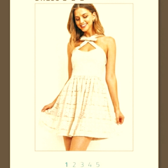 Embroidered floral lace fit and flare mini - Picture 9 of 16